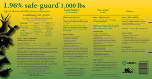 Safe-Guard Multi Species Dewormer 1,000 lbs of Animal